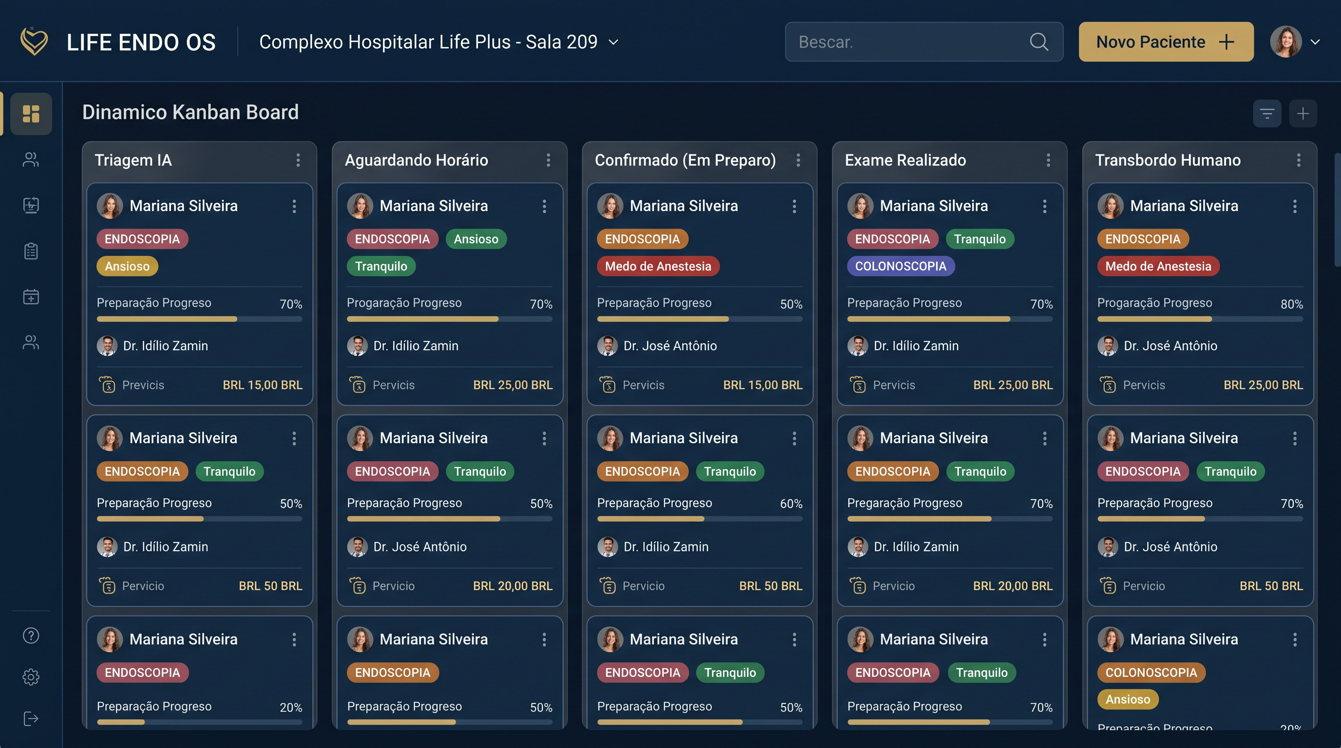Life Endo OS Kanban Real